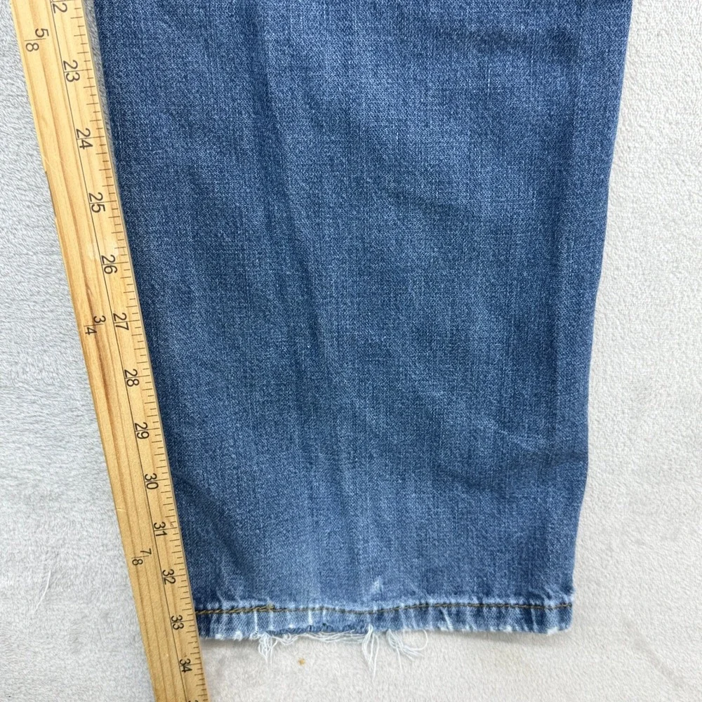 Levi's 502 Regular Taper Jeans Mens 36x34 Blue Denim Medium Wash Straight Casual